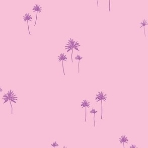 Pink Tropical Coconut trees