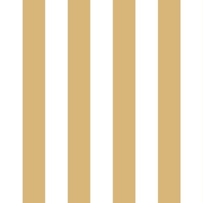 10 Honey and White- Vertical Stripes- 2 Inches- Awning Stripes- Cabana Stripes- Petal Solids Coordinate- Striped Wallpaper- Gold- Large