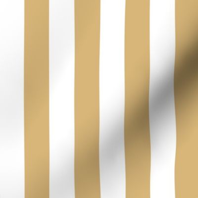 10 Honey and White- Vertical Stripes- 1 Inch- Awning Stripes- Cabana Stripes- Petal Solids Coordinate- Striped Wallpaper- Gold- Medium