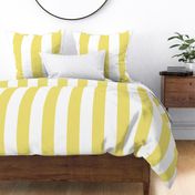 11 Buttercup Yellow and White- Vertical Stripes- 4 Inches- Awning Stripes- Cabana Stripes- Petal Solids Coordinate- Striped Wallpaper- Pastel Yellow- Bright Yellow- Summer- Extra Large