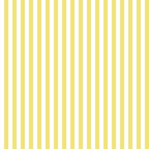 11 Buttercup Yellow and White- Vertical Stripes- Half Inch- Awning Stripes- Cabana Stripes- Petal Solids Coordinate- Striped Wallpaper- Pastel Yellow- Bright Yellow- Summer- Small