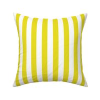 12 Lemon Lime Yellow and White- Vertical Stripes- 1 Inch- Awning Stripes- Cabana Stripes- Petal Solids Coordinate- Striped Wallpaper- Bright Yellow- Summer- Medium