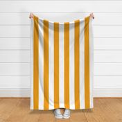 13 Marigold Orange and White- Vertical Stripes- 4 Inches- Awning Stripes- Cabana Stripes- Petal Solids Coordinate- Striped Wallpaper- Bright Orange- Summer- Extra Large