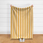 13 Marigold Orange and White- Vertical Stripes- 2 Inches- Awning Stripes- Cabana Stripes- Petal Solids Coordinate- Striped Wallpaper- Bright Orange- Summer- Large