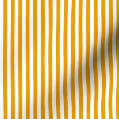 13 Marigold Orange and White- Vertical Stripes- Quarter Inch- Awning Stripes- Cabana Stripes- Petal Solids Coordinate- Striped Wallpaper- Bright Orange- Summer- Extra Small