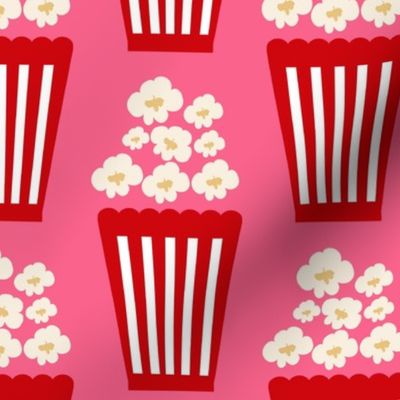 Large Scale Movie Night Popcorn on Pink