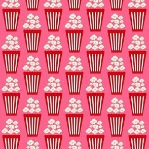 Small Scale Movie Night Popcorn on Pink