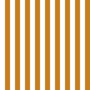 15 Desert Sun and White- Vertical Stripes- 1 Inch- Awning Stripes- Cabana Stripes- Petal Solids Coordinate- Mustard- Ocher- Gold- Medium