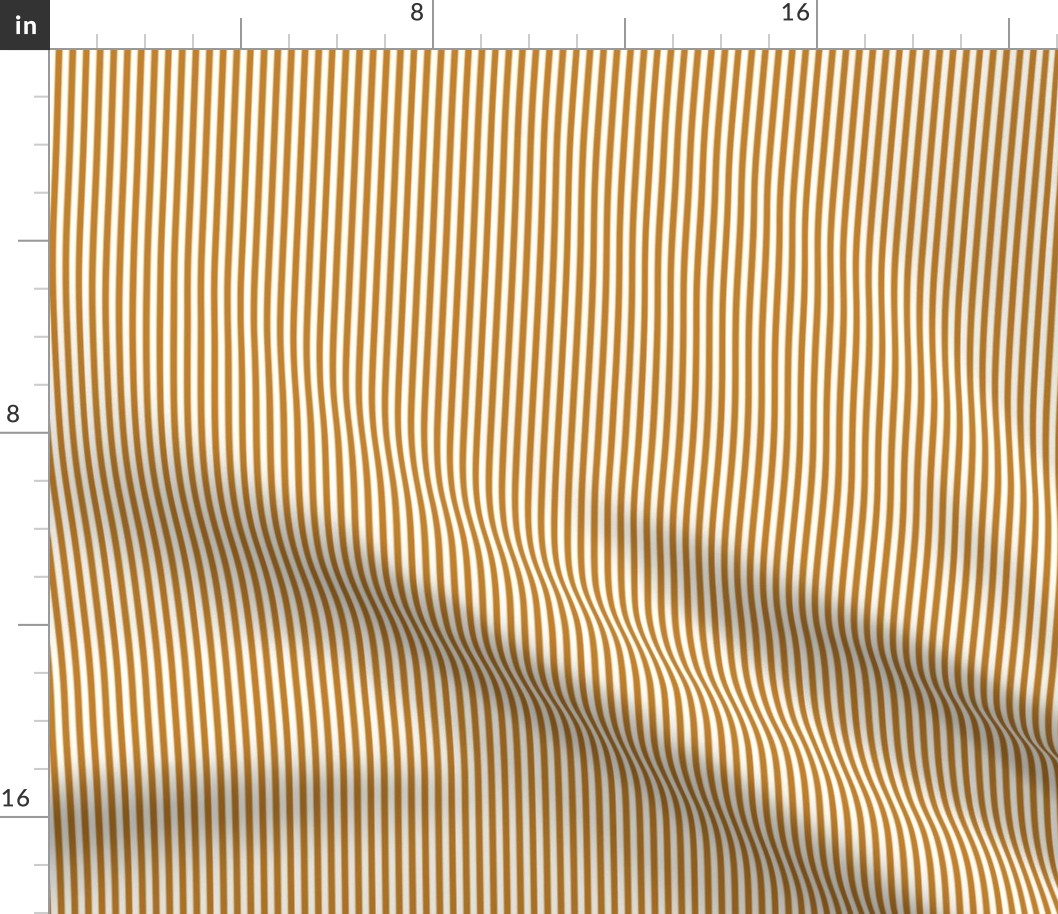 15 Desert Sun and White- Vertical Stripes- 1/8 Inch- Awning Stripes- Cabana Stripes- Petal Solids Coordinate- Mustard- Ocher- Gold- Mini