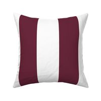 16 Wine and White- Vertical Stripes- 4 Inches- Awning Stripes- Cabana Stripes- Petal Solids Coordinate- Burgundy Red- Extra Large