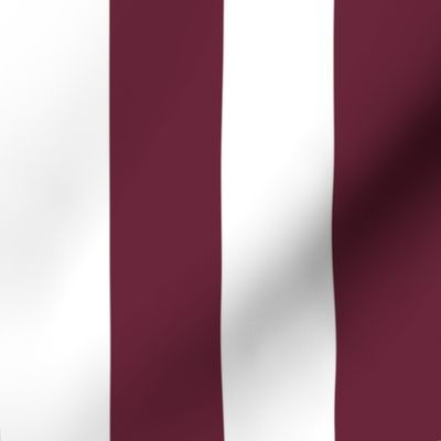 16 Wine and White- Vertical Stripes- 2 Inches- Awning Stripes- Cabana Stripes- Petal Solids Coordinate- Burgundy Red- Large