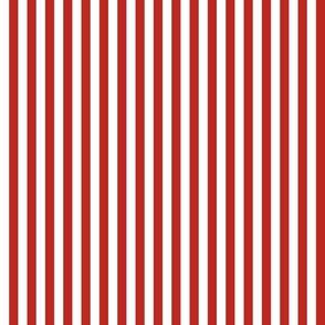 17 Poppy Red- Vertical Stripes- Half Inch- Awning Stripes- Cabana Stripes- Petal Solids Coordinate- Christmas Stripes- Small