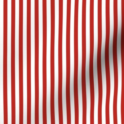 17 Poppy Red- Vertical Stripes- Quarter Inch- Awning Stripes- Cabana Stripes- Petal Solids Coordinate- Christmas Stripes- Extra Small