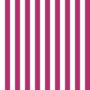 18 Bubble Gum Pink- Vertical Stripes- 1 Inch- Awning Stripes- Cabana Stripes- Petal Solids Coordinate- Medium