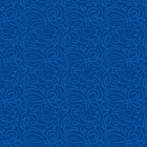 Leaf Flight Path Swirling Lines in Blue (5x5)