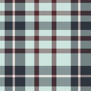 Tartan Plaid Blue, Dark Red, and Midnight Blue