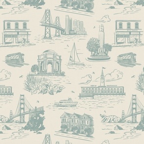 San Francisco Toile Sage SM