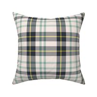 Tartan Plaid Blue, Light Sage Green, and Yellow