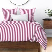 20 Peony Pink- Vertical Stripes- 1 Inch- Awning Stripes- Cabana Stripes- Petal Solids Coordinate- Medium