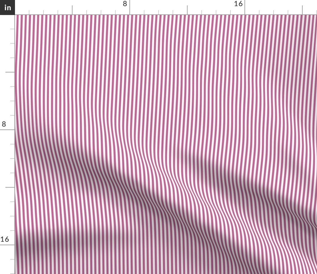 20 Peony Pink- Vertical Stripes- 1/8 Inch- Awning Stripes- Cabana Stripes- Petal Solids Coordinate- Mini