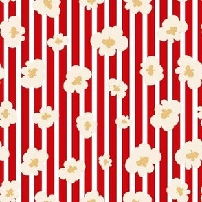 Medium Scale Movie Night Popcorn Red and White Stripes