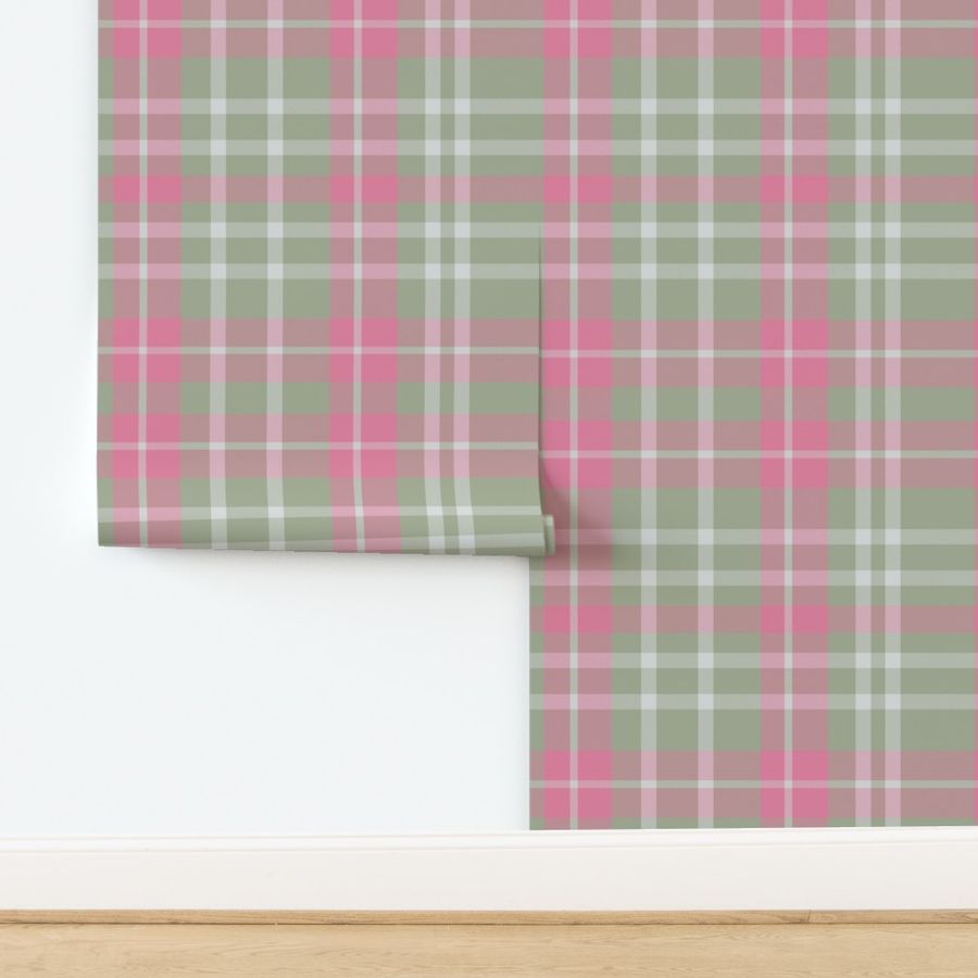 Pink and Green Plaid for Baby Girl Nursery