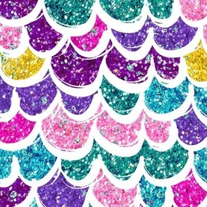 Glitter Mermaid Scales jewel tones