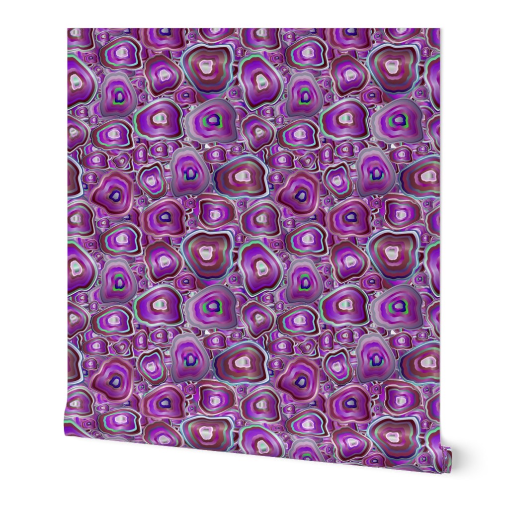 agate mosaic in purple