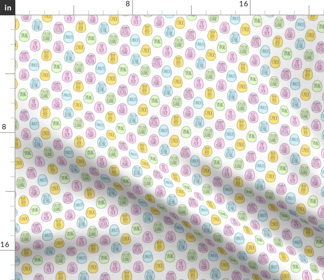 TINY pastel farmhouse eggs fabric - cute spring modern farmhouse design