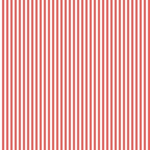 24 Coral- Vertical Stripes- Quarter Inch- Awning Stripes- Cabana Stripes- Petal Solids Coordinate- Flamingo- Pink- Pastel Christmas- Holidays- Extra Small