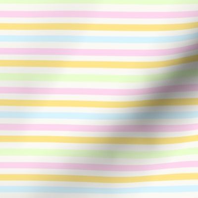 MINI pastel spring easter stripes fabric - cute farmhouse coordinate horizontal