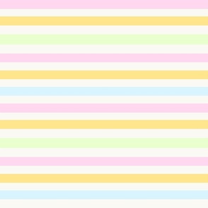 MEDIUM pastel spring easter stripes fabric - cute farmhouse coordinate horizontal