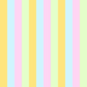1" pastel spring easter stripes fabric - cute farmhouse coordinate