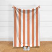 25 Peach Orange- Vertical Stripes- 4 Inches- Awning Stripes- Cabana Stripes- Petal Solids Coordinate- Soft Orange- Pastel Halloween- Extra Large