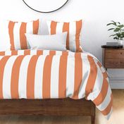 25 Peach Orange- Vertical Stripes- 4 Inches- Awning Stripes- Cabana Stripes- Petal Solids Coordinate- Soft Orange- Pastel Halloween- Extra Large