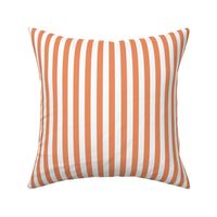 25 Peach Orange- Vertical Stripes- Half Inch- Awning Stripes- Cabana Stripes- Petal Solids Coordinate- Soft Orange- Pastel Halloween- Small