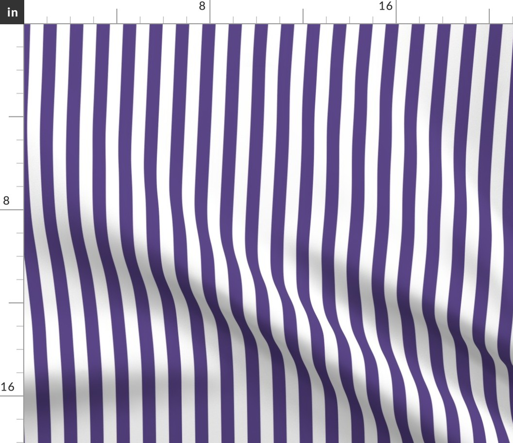 28 Grape- Vertical Stripes- Half Inch- Awning Stripes- Cabana Stripes- Petal Solids Coordinate- Violet- Purple- Lavender- Halloween- Small