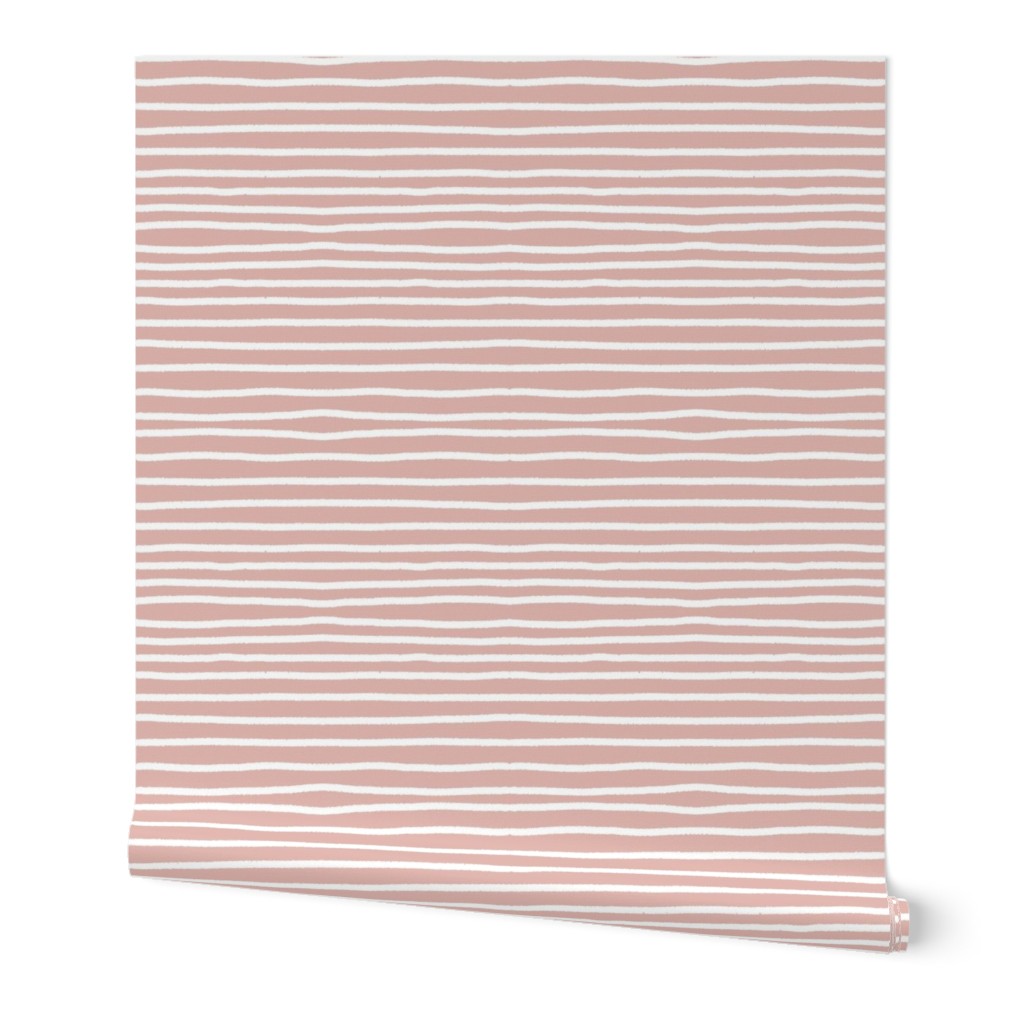 Sketchy Stripes // Boho Light Peach