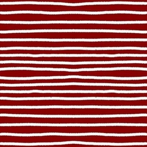 Sketchy Stripes // Crimson