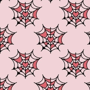 Love's sticky web on pink medium