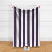 29 Plum- Vertical Stripes- 4 Inches- Awning Stripes- Cabana Stripes- Petal Solids Coordinate- Violet- Purple- Lavender- Halloween- Extra Large