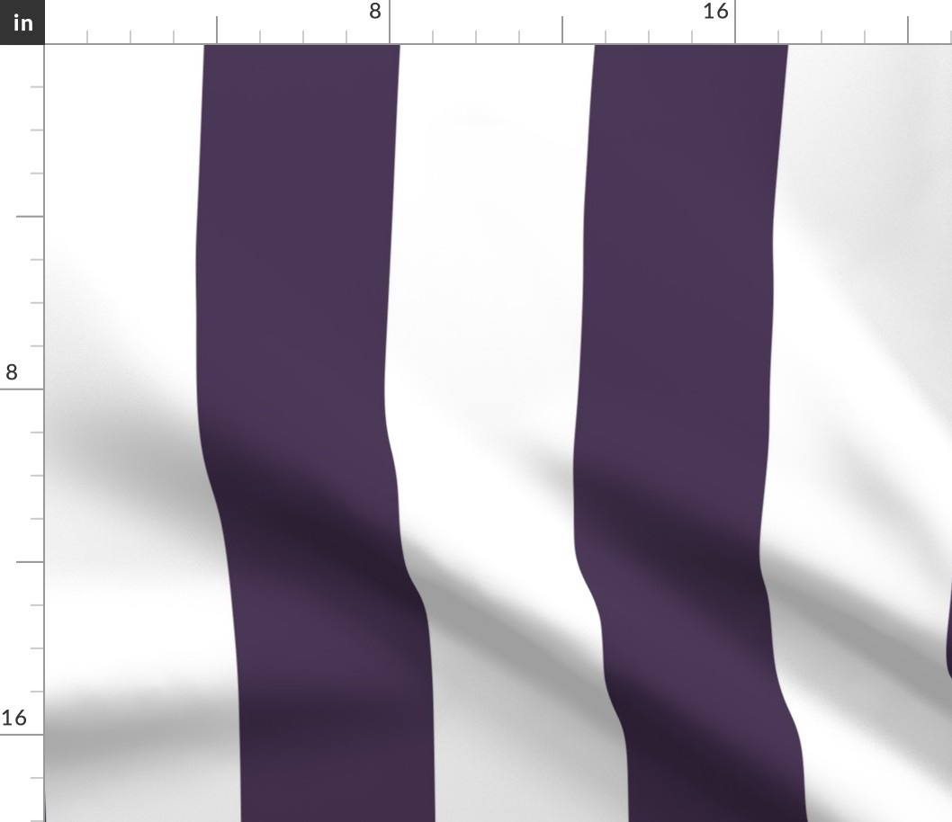 29 Plum- Vertical Stripes- 4 Inches- Awning Stripes- Cabana Stripes- Petal Solids Coordinate- Violet- Purple- Lavender- Halloween- Extra Large