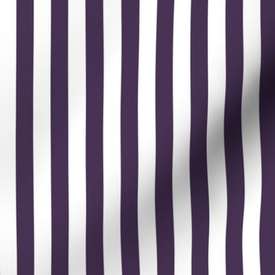 29 Plum- Vertical Stripes- Half Inch- Awning Stripes- Cabana Stripes- Petal Solids Coordinate- Violet- Purple- Lavender- Haloween- Small