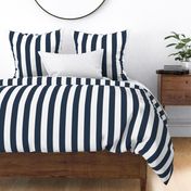 30 Navy Blue- Vertical Stripes- 2 Inches- Awning Stripes- Cabana Stripes- Petal Solids Coordinate- Indigo- Coastal Stripes- Large