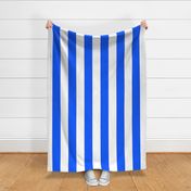 31 Cobalt Blue- Vertical Stripes- 4 Inches- Awning Stripes- Cabana Stripes- Petal Solids Coordinate- Bright Blue- Electric Blue- Extra Large