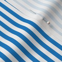 32 Bluebell Blue- Vertical Stripes- Quarter Inch- Awning Stripes- Cabana Stripes- Petal Solids Coordinate- Bright Blue- Extra Small