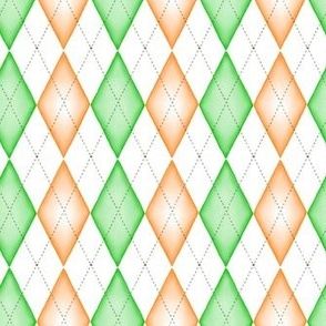 Irish Flag Argyle - White