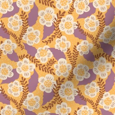 Happy florals on sunshine yellow background