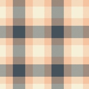 Tartan Plaid Pink Peach and Blue