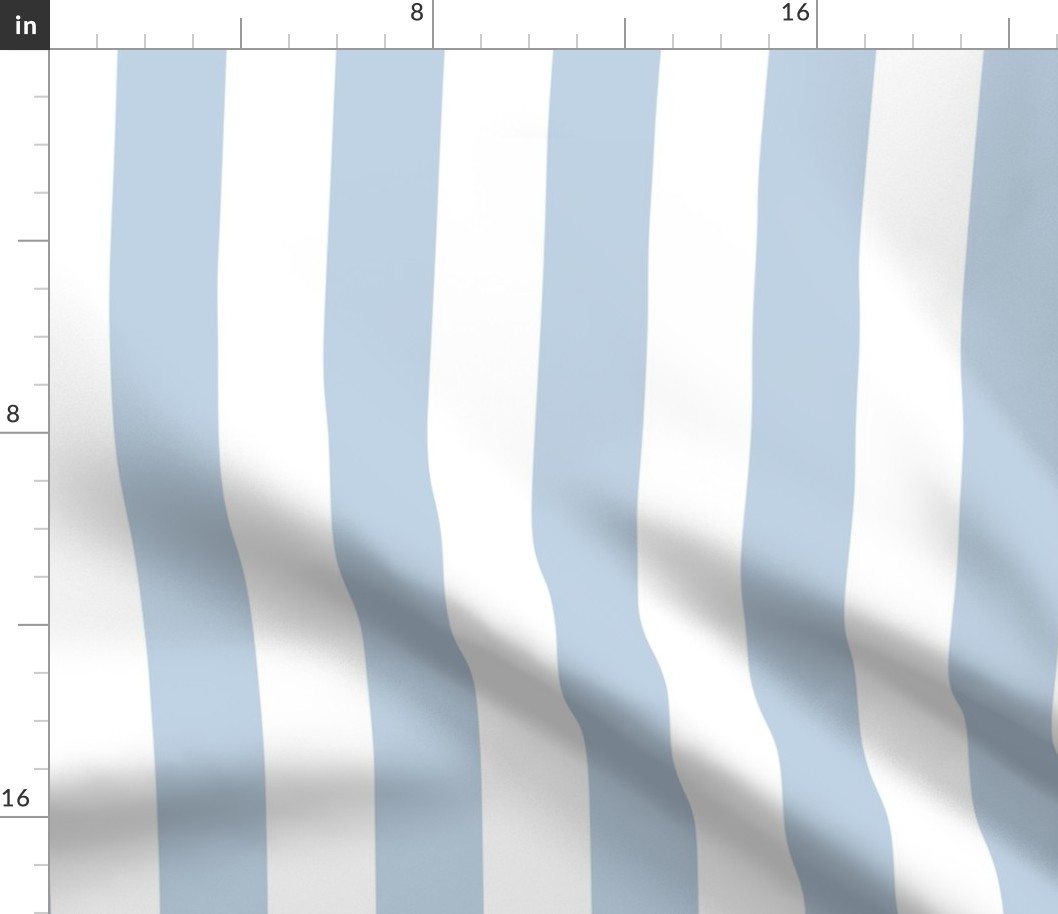 34 Fog Blue- Vertical Stripes- 2 Inches- Awning Stripes- Cabana Stripes- Petal Solids Coordinate- Pastel Blue- Soft Blue- Coastal- Neutral- Large